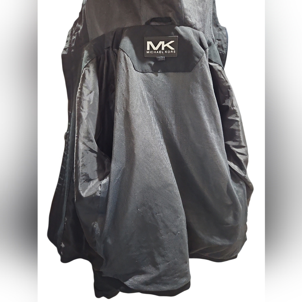 Michael Kors Black Hooded Jacket Logo Sleeve - Picture 5 of 5